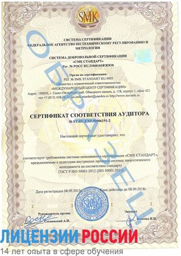 Образец сертификата соответствия аудитора №ST.RU.EXP.00006191-2 Губаха Сертификат ISO 50001